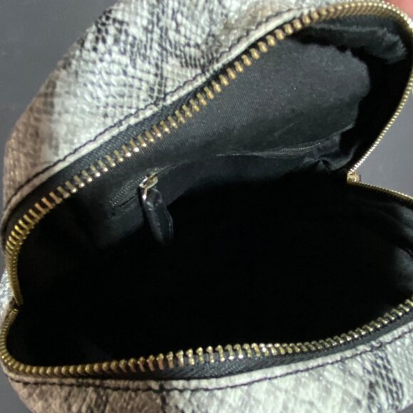 Guess Mini Petite Backpack Chain Strap Snake Print Faux Leather - Picture 5 of 8